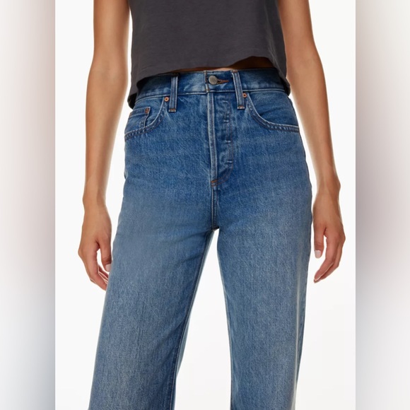 NWT Aritzia Denim Forum New Joni High Rise Loose in 4 Yrs Retro Mid Bleu - Picture 4 of 16
